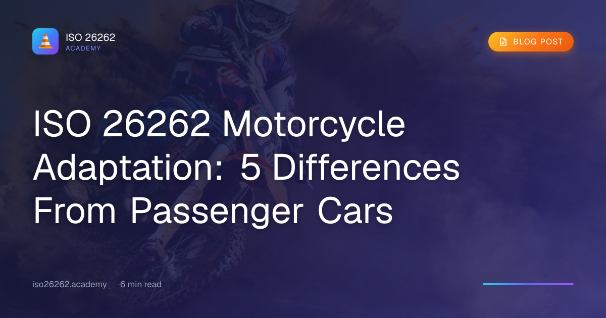 ISO 26262 Motorcycle Adaptation: 5 Key | ISO 26262 Academy