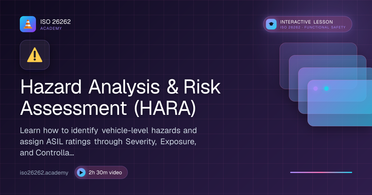HARA (Hazard Analysis & Risk Assessment) | ISO 26262 Academy